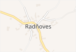 Radňoves v obci Radňoves - mapa části obce