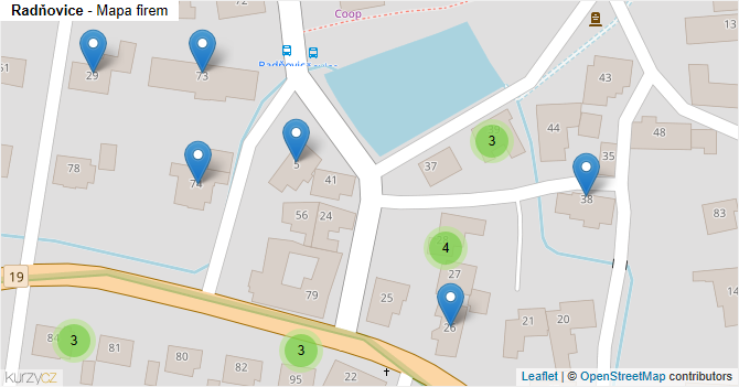 Radňovice - mapa firem