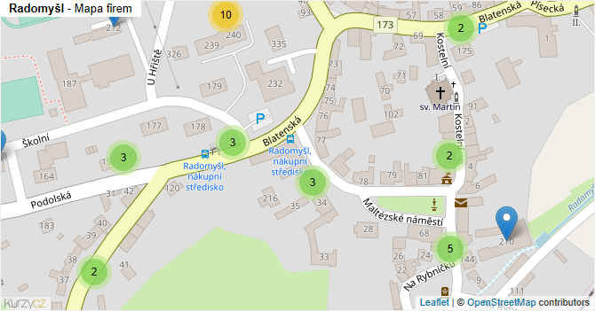Radomyšl - mapa firem