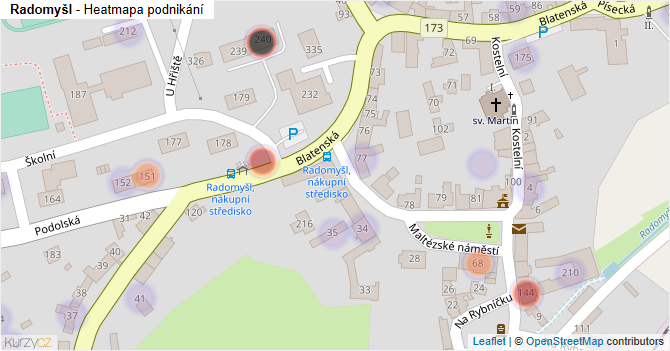 Radomyšl - mapa podnikání
