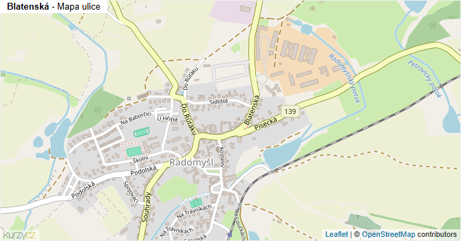 Blatenská - mapa ulice