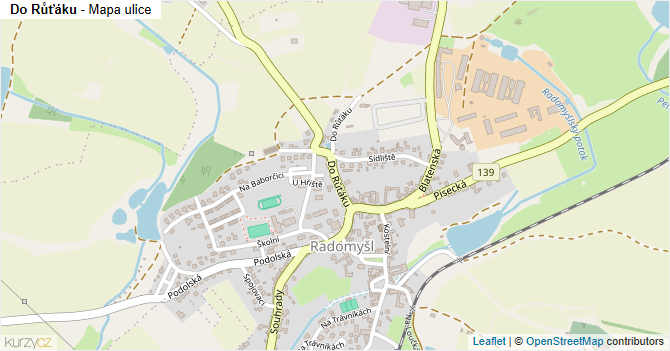 Do Růťáku - mapa ulice