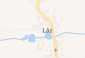 Láz v obci Radomyšl - mapa části obce