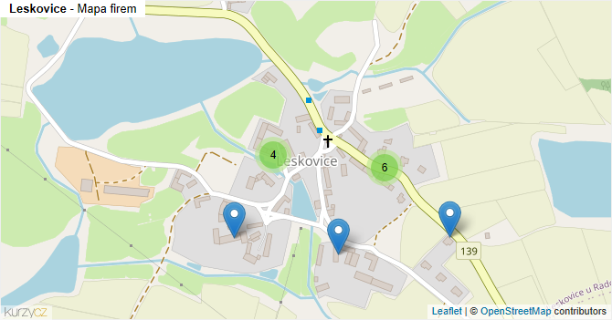 Leskovice - mapa firem