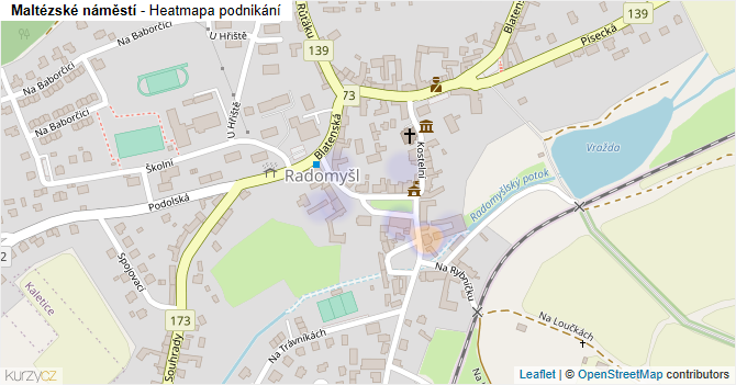 Maltézské náměstí - mapa podnikání