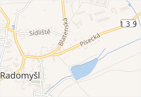 Písecká v obci Radomyšl - mapa ulice
