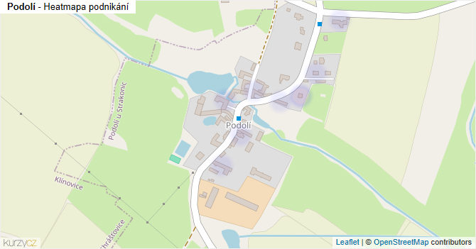 Podolí - mapa podnikání
