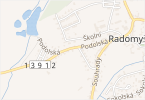 Podolská v obci Radomyšl - mapa ulice