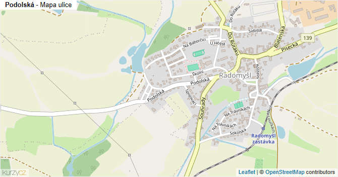 Podolská - mapa ulice