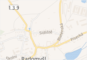 Sídliště v obci Radomyšl - mapa ulice