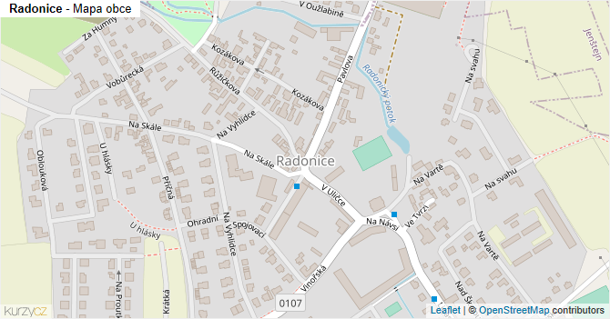 Radonice - mapa obce