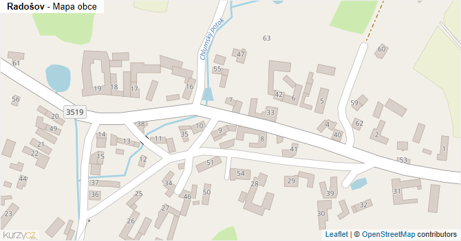 Radošov - mapa obce