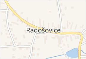 Radošovice v obci Radošovice - mapa části obce
