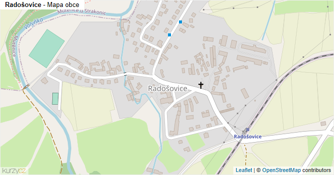 Radošovice - mapa obce