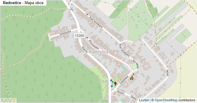 Radostice - mapa obce
