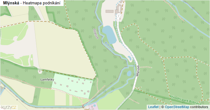Mlýnská - mapa podnikání