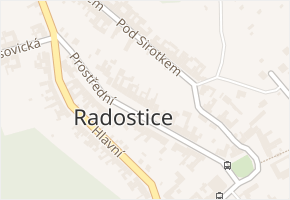 Prostřední v obci Radostice - mapa ulice