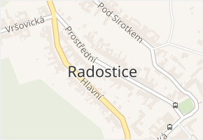 Radostice v obci Radostice - mapa části obce