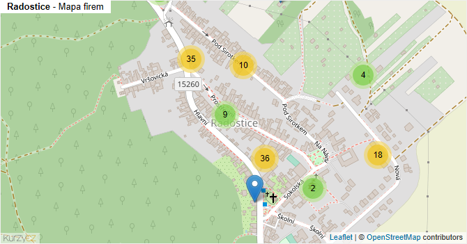 Radostice - mapa firem