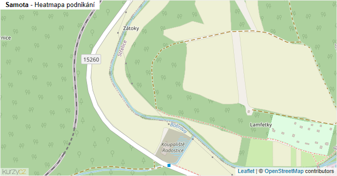 Samota - mapa podnikání