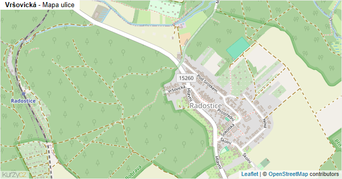 Vršovická - mapa ulice
