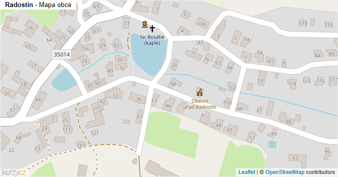 Radostín - mapa obce