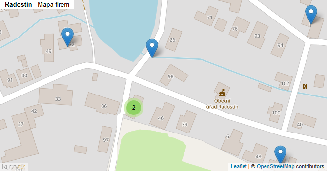 Radostín - mapa firem