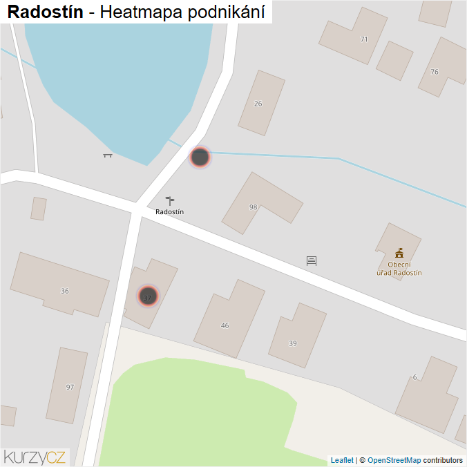 Mapa Radostín - Firmy v obci.