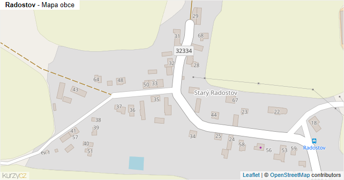 Radostov - mapa obce