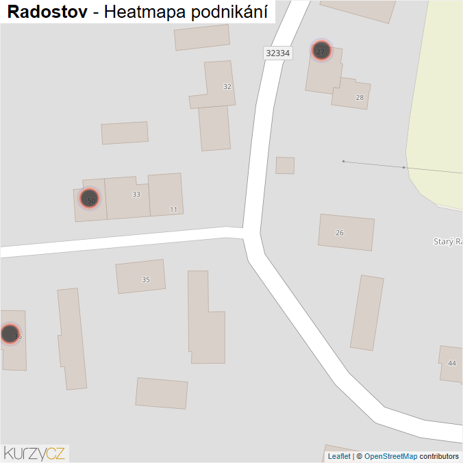Mapa Radostov - Firmy v obci.
