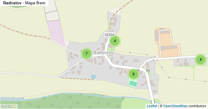 Radostov - mapa firem