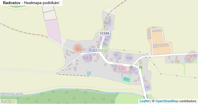 Radostov - mapa podnikání