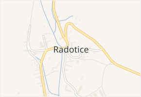 Radotice v obci Radotice - mapa části obce
