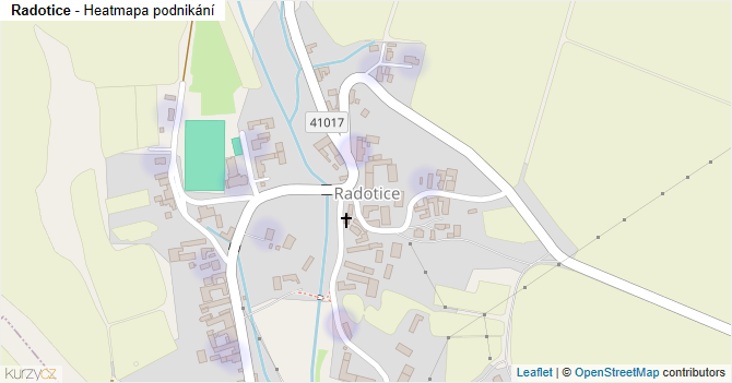 Radotice - mapa podnikání