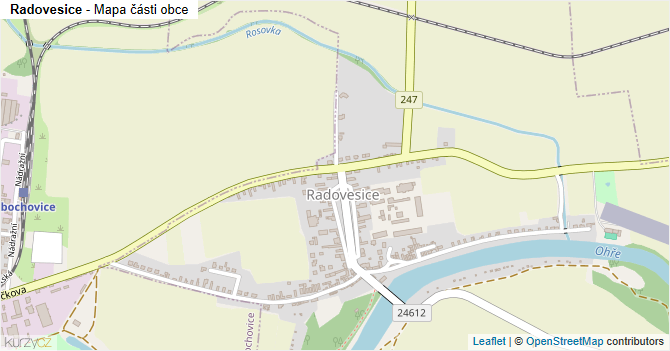 Radovesice - mapa části obce