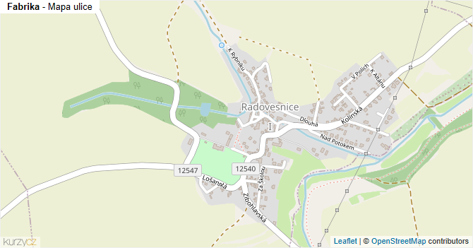 Fabrika - mapa ulice