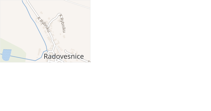 K Rybníku v obci Radovesnice I - mapa ulice
