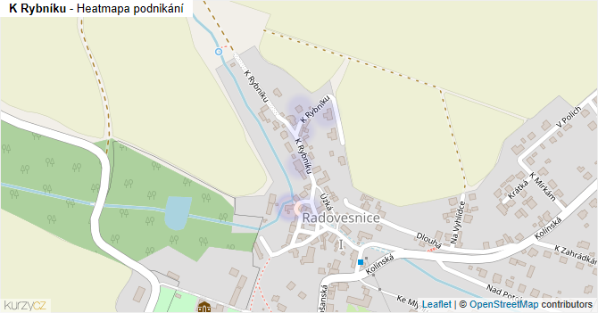 K Rybníku - mapa podnikání