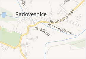 Ke Mlýnu v obci Radovesnice I - mapa ulice