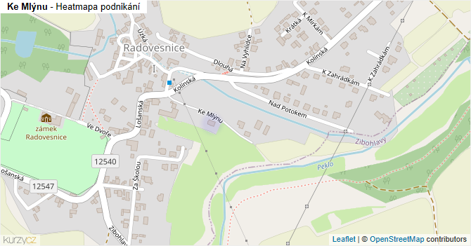 Ke Mlýnu - mapa podnikání