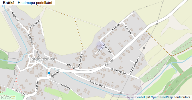 Krátká - mapa podnikání