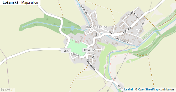 Lošanská - mapa ulice