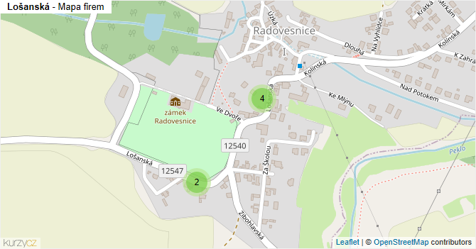 Lošanská - mapa firem