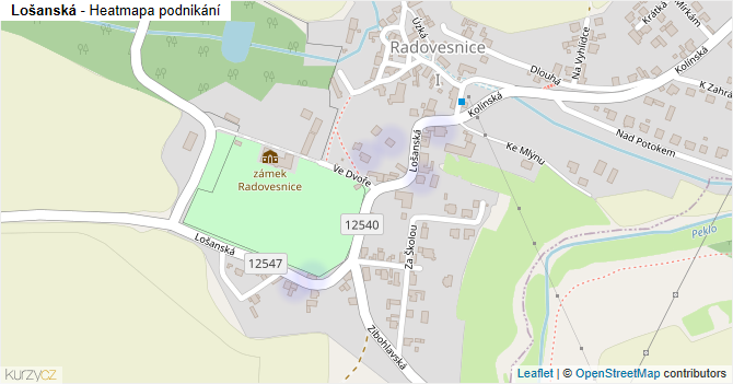 Lošanská - mapa podnikání