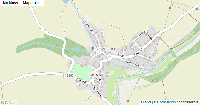 Na Návsi - mapa ulice