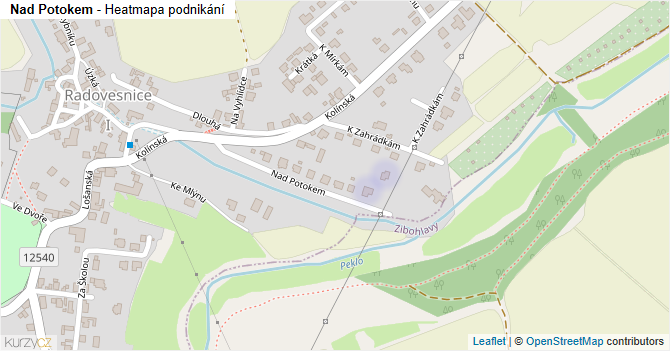 Nad Potokem - mapa podnikání
