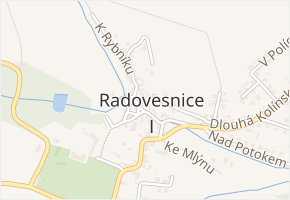Úzká v obci Radovesnice I - mapa ulice