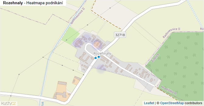 Rozehnaly - mapa podnikání