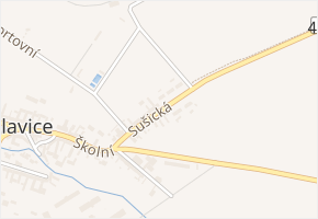 Sušická v obci Radslavice - mapa ulice