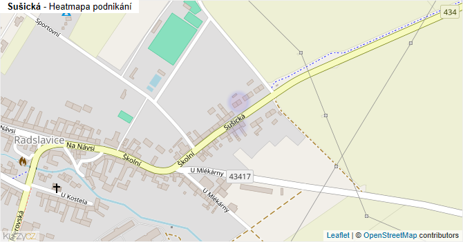 Sušická - mapa podnikání